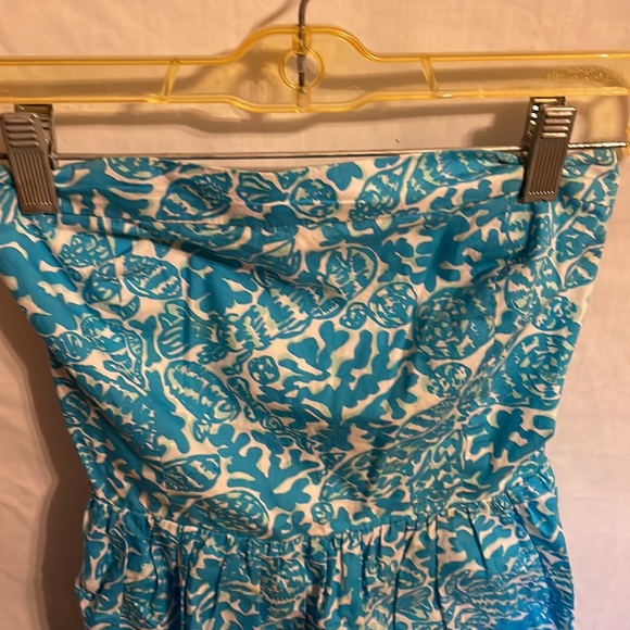 Lilly Pulitzer Girls / Teens Blue White Sea Life Motif Stretch Dress Size XS - Picture 3 of 12